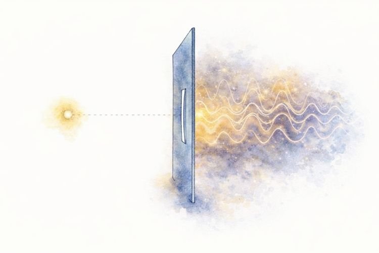 Double slit experiment illustration