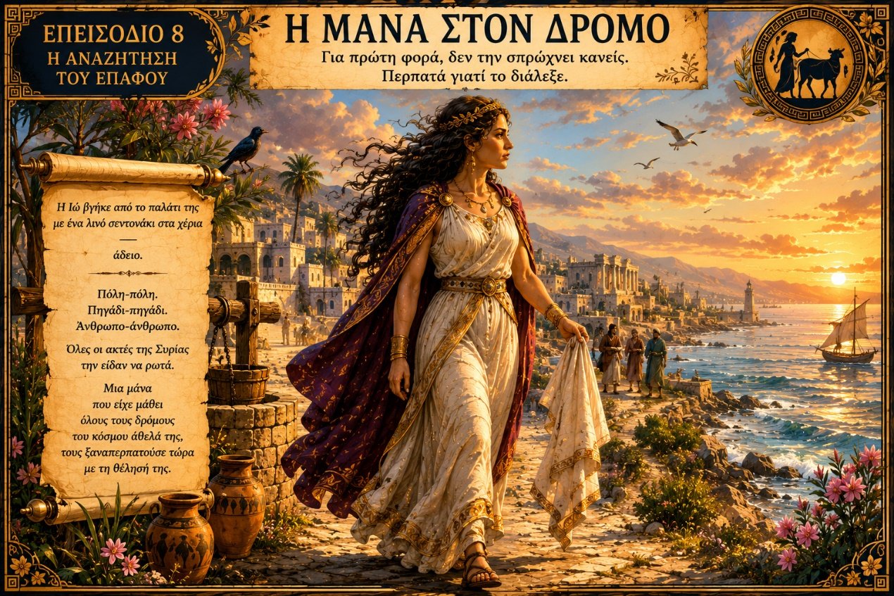 Η Ιώ περπατά αποφασισμένη στα παράλια της Συρίας κρατώντας το άδειο λινό του παιδιού της.